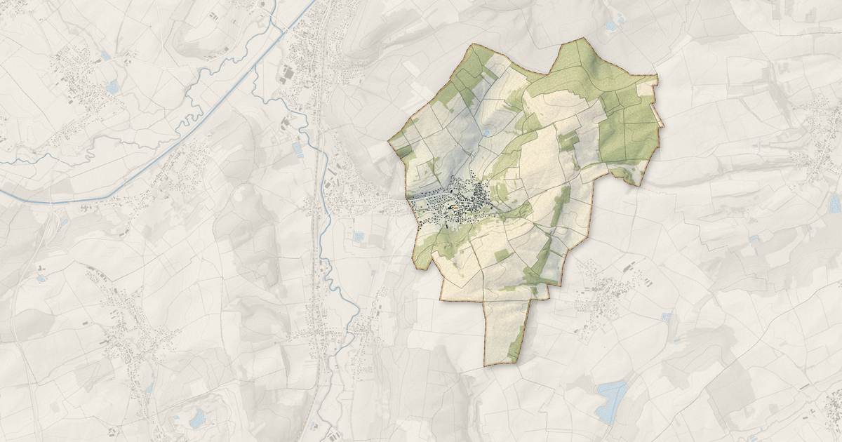 Portrait cartographique de Luemschwiller : relief, eau, forêts, bâti et voies, calculés à partir des données de l'IGN