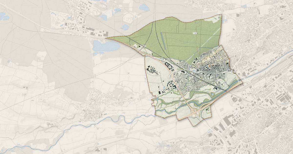 Portrait cartographique de Lutterbach : relief, eau, forêts, bâti et voies, calculés à partir des données de l'IGN