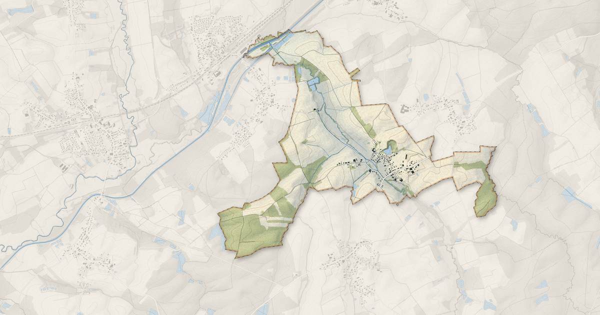Portrait cartographique de Magny : relief, eau, forêts, bâti et voies, calculés à partir des données de l'IGN