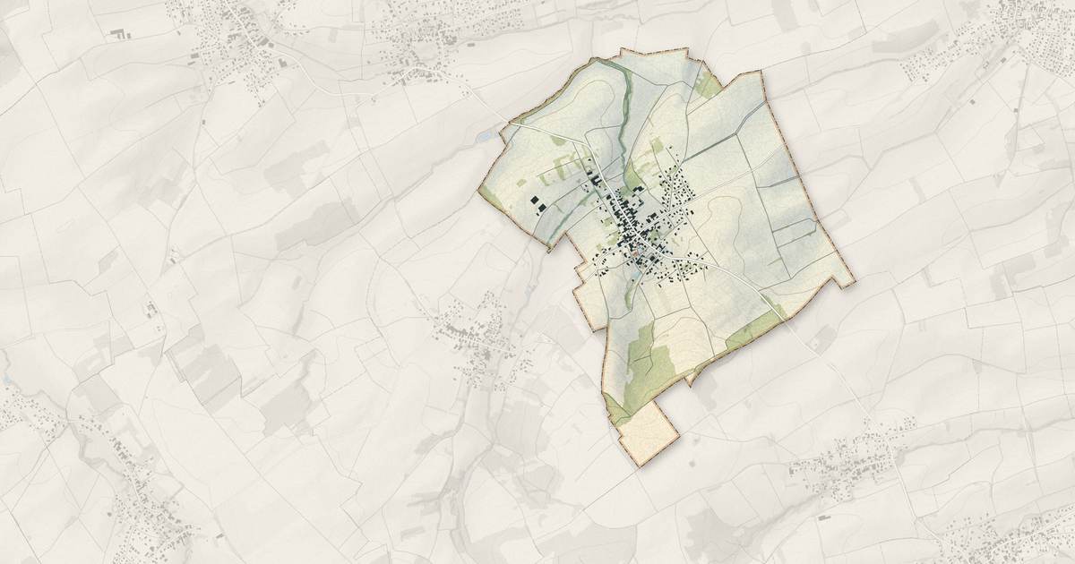Portrait cartographique de Magstatt-le-Bas : relief, eau, forêts, bâti et voies, calculés à partir des données de l'IGN