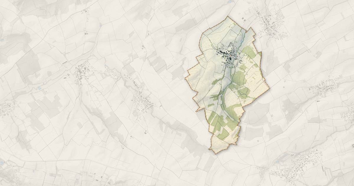 Portrait cartographique de Magstatt-le-Haut : relief, eau, forêts, bâti et voies, calculés à partir des données de l'IGN