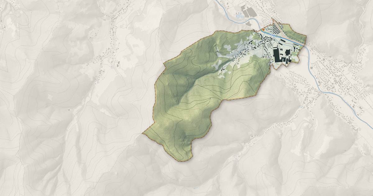 Portrait cartographique de Malmerspach : relief, eau, forêts, bâti et voies, calculés à partir des données de l'IGN