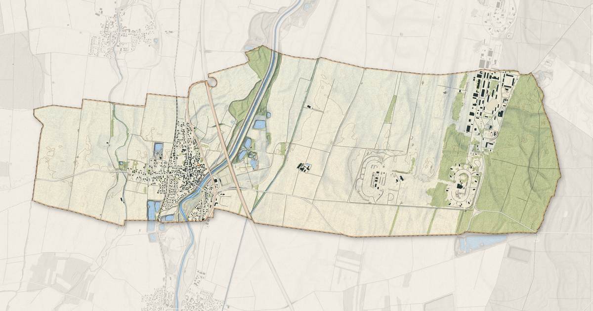 Portrait cartographique de Meyenheim : relief, eau, forêts, bâti et voies, calculés à partir des données de l'IGN