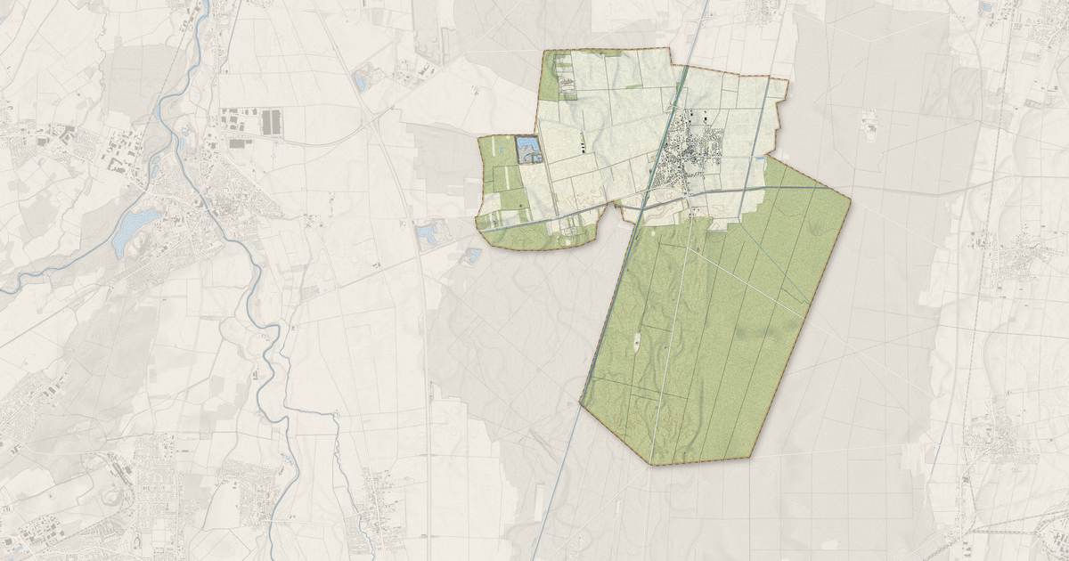 Portrait cartographique de Munchhouse : relief, eau, forêts, bâti et voies, calculés à partir des données de l'IGN