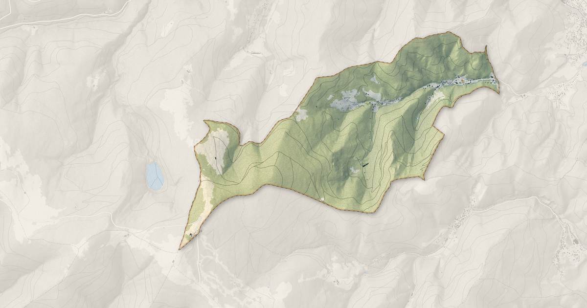 Portrait cartographique de Murbach : relief, eau, forêts, bâti et voies, calculés à partir des données de l'IGN
