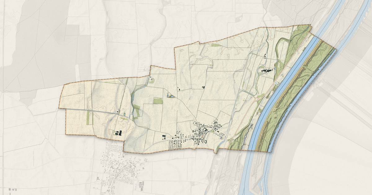Portrait cartographique de Nambsheim : relief, eau, forêts, bâti et voies, calculés à partir des données de l'IGN