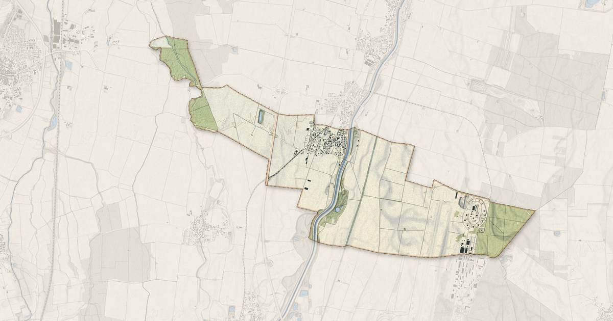 Portrait cartographique de Oberentzen : relief, eau, forêts, bâti et voies, calculés à partir des données de l'IGN