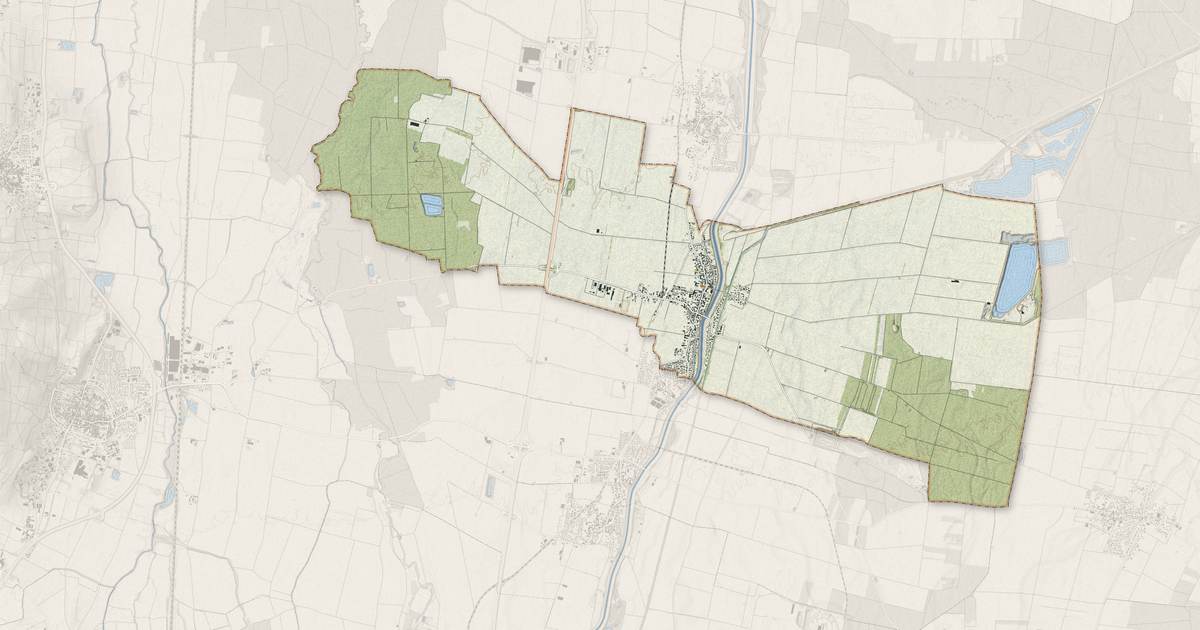 Portrait cartographique de Oberhergheim : relief, eau, forêts, bâti et voies, calculés à partir des données de l'IGN