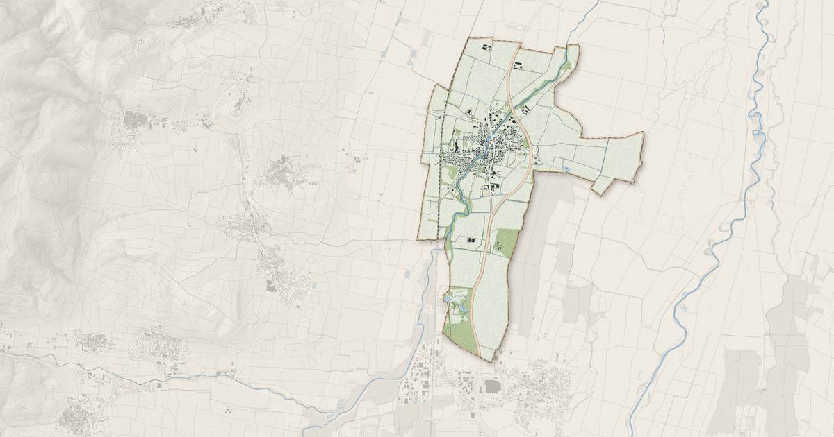 Portrait cartographique de Ostheim : relief, eau, forêts, bâti et voies, calculés à partir des données de l'IGN