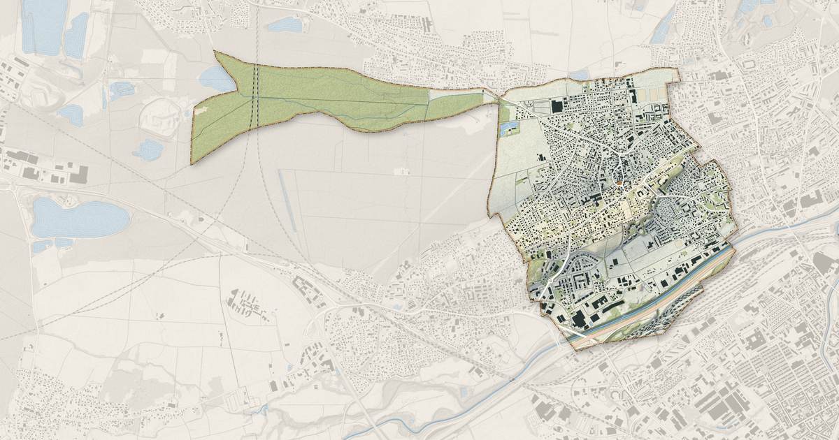 Portrait cartographique de Pfastatt : relief, eau, forêts, bâti et voies, calculés à partir des données de l'IGN