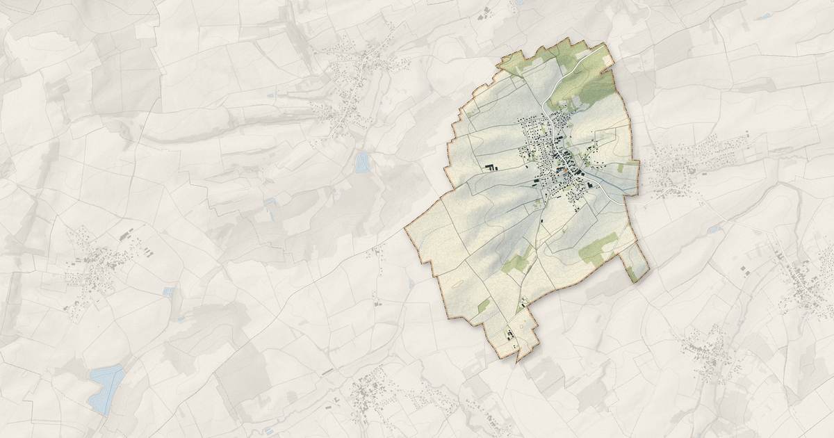 Portrait cartographique de Rantzwiller : relief, eau, forêts, bâti et voies, calculés à partir des données de l'IGN