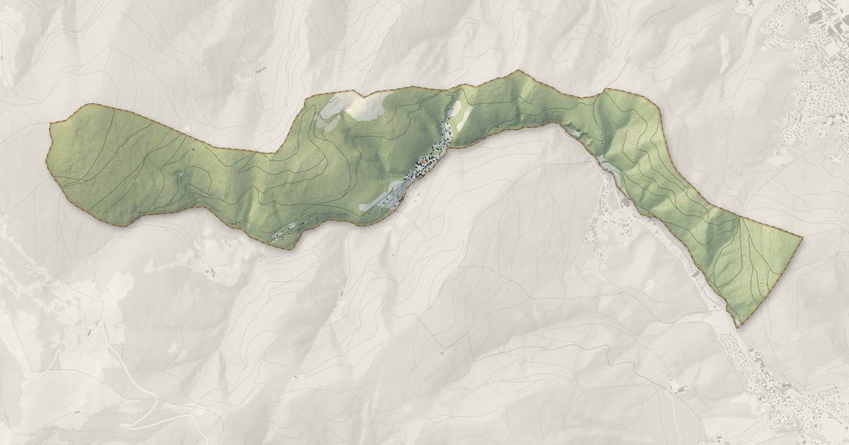 Portrait cartographique de Rimbach-près-Guebwiller : relief, eau, forêts, bâti et voies, calculés à partir des données de l'IGN