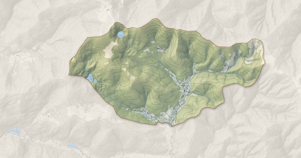 Portrait cartographique de Rimbach-près-Masevaux : relief, eau, forêts, bâti et voies, calculés à partir des données de l'IGN