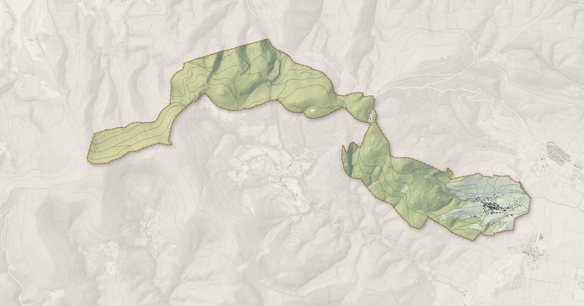 Portrait cartographique de Rodern : relief, eau, forêts, bâti et voies, calculés à partir des données de l'IGN