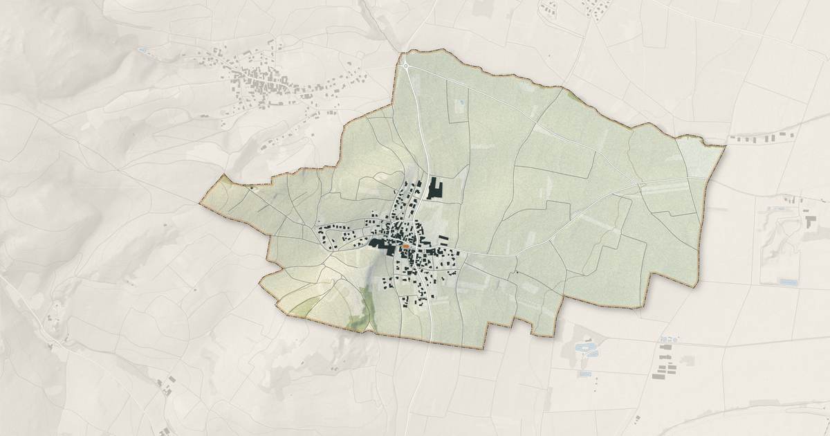 Portrait cartographique de Rorschwihr : relief, eau, forêts, bâti et voies, calculés à partir des données de l'IGN