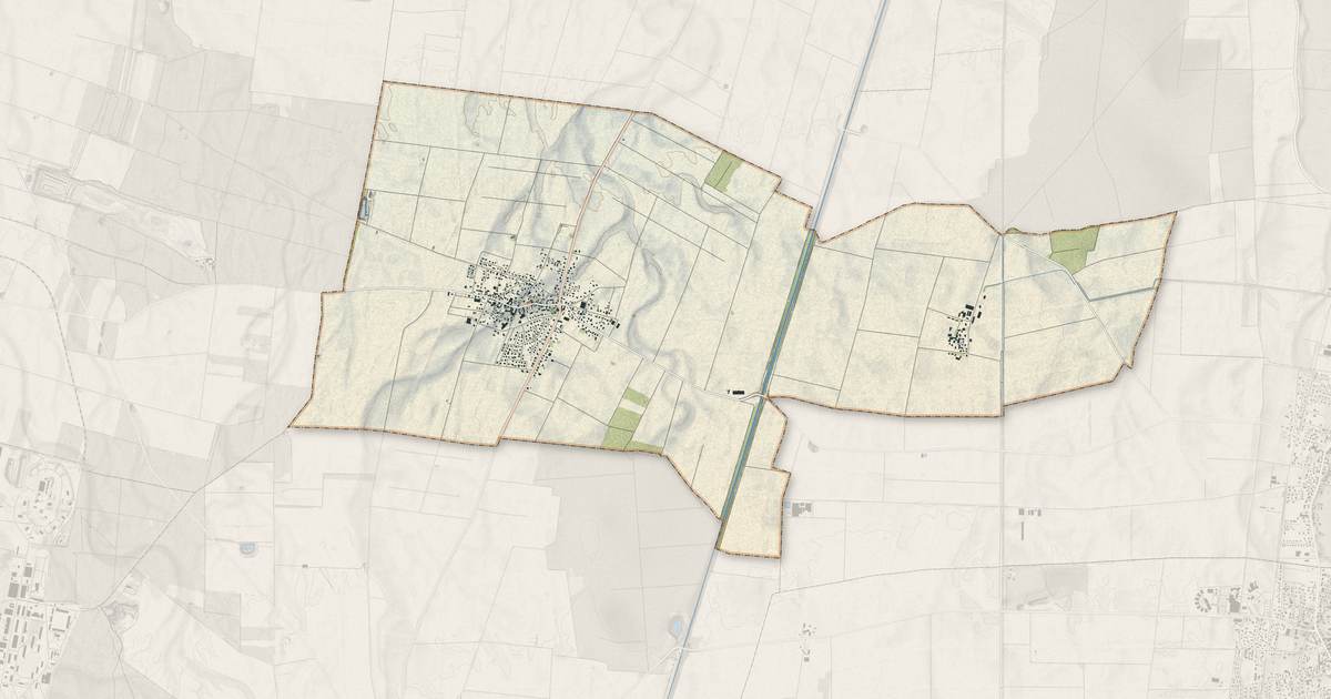 Portrait cartographique de Rustenhart : relief, eau, forêts, bâti et voies, calculés à partir des données de l'IGN