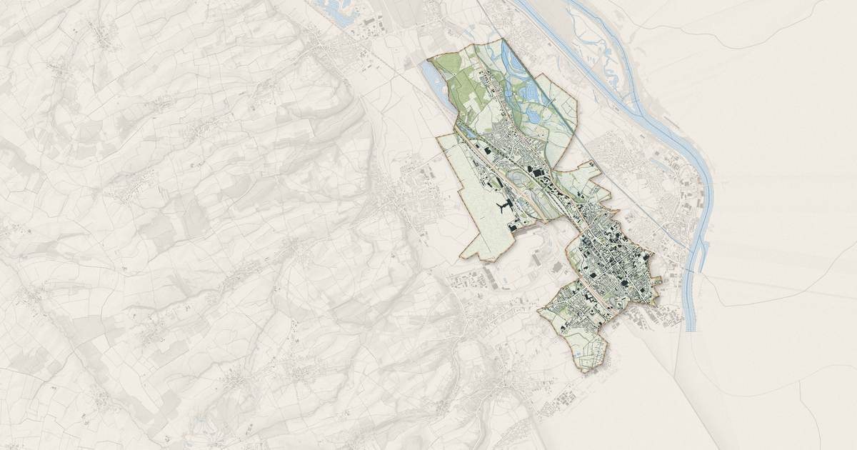Portrait cartographique de Saint-Louis : relief, eau, forêts, bâti et voies, calculés à partir des données de l'IGN