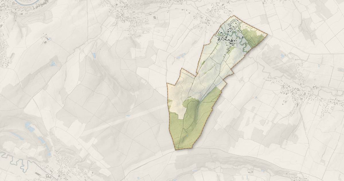 Portrait cartographique de Schwoben : relief, eau, forêts, bâti et voies, calculés à partir des données de l'IGN