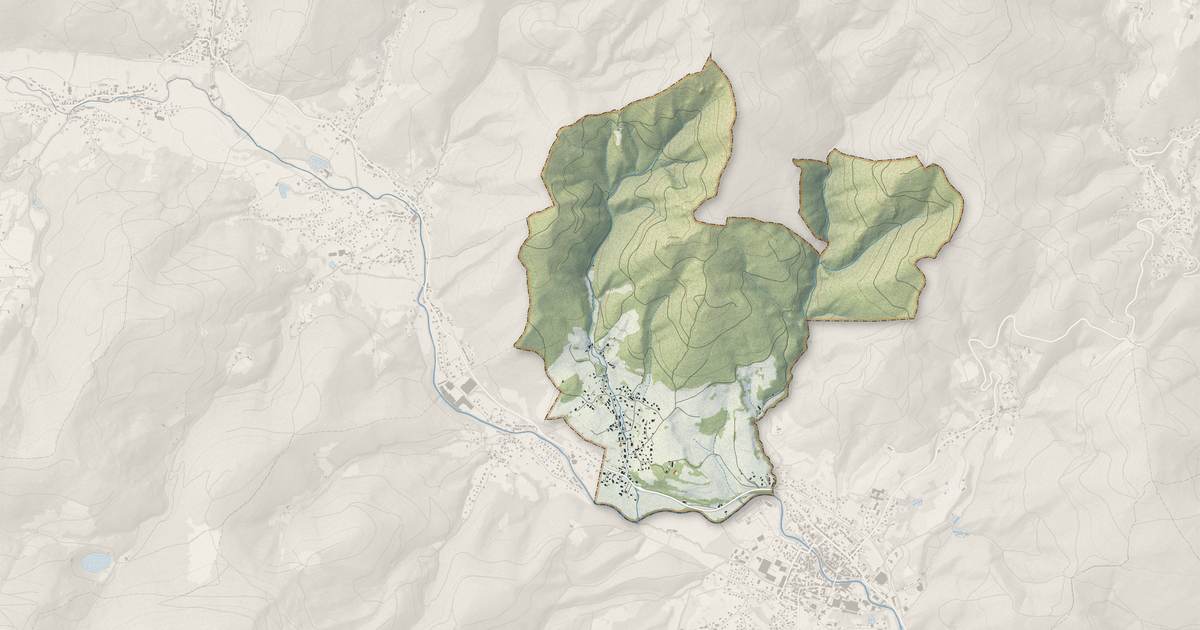 Portrait cartographique de Sickert : relief, eau, forêts, bâti et voies, calculés à partir des données de l'IGN