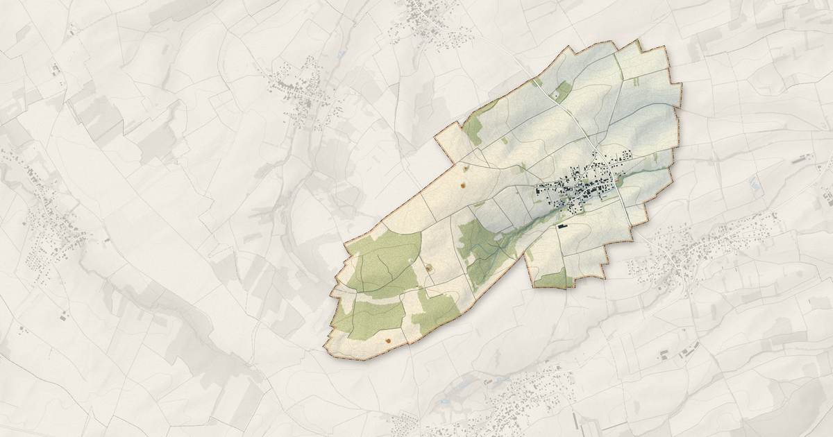Portrait cartographique de Stetten : relief, eau, forêts, bâti et voies, calculés à partir des données de l'IGN