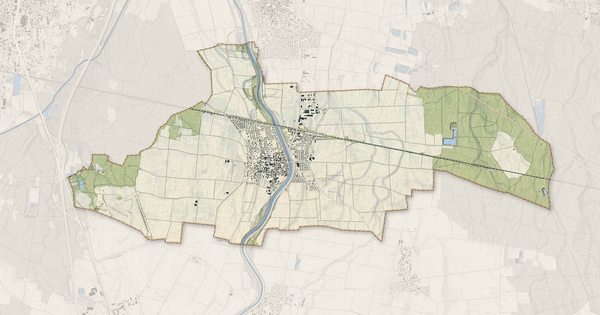 Portrait cartographique de Sundhoffen : relief, eau, forêts, bâti et voies, calculés à partir des données de l'IGN
