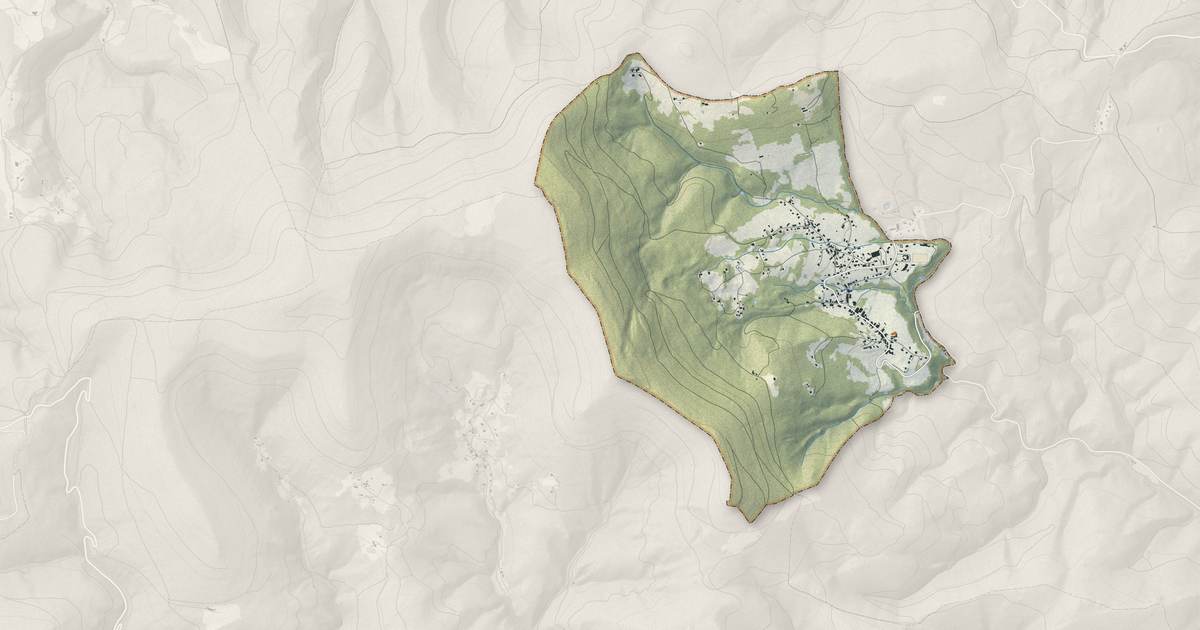 Portrait cartographique de Thannenkirch : relief, eau, forêts, bâti et voies, calculés à partir des données de l'IGN