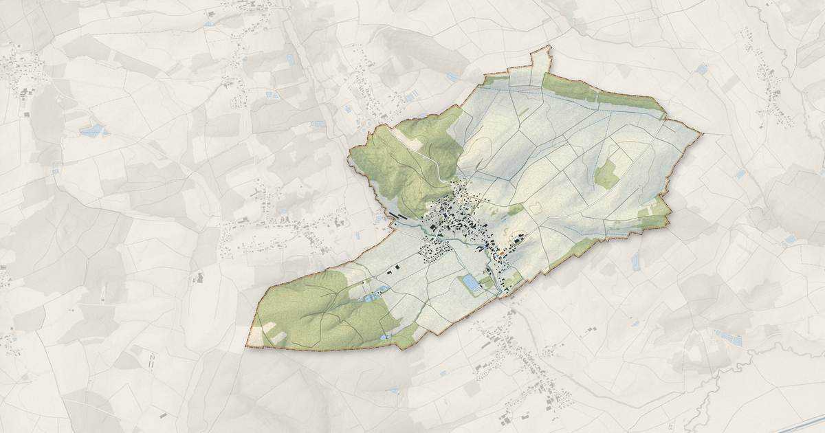 Portrait cartographique de Traubach-le-Haut : relief, eau, forêts, bâti et voies, calculés à partir des données de l'IGN