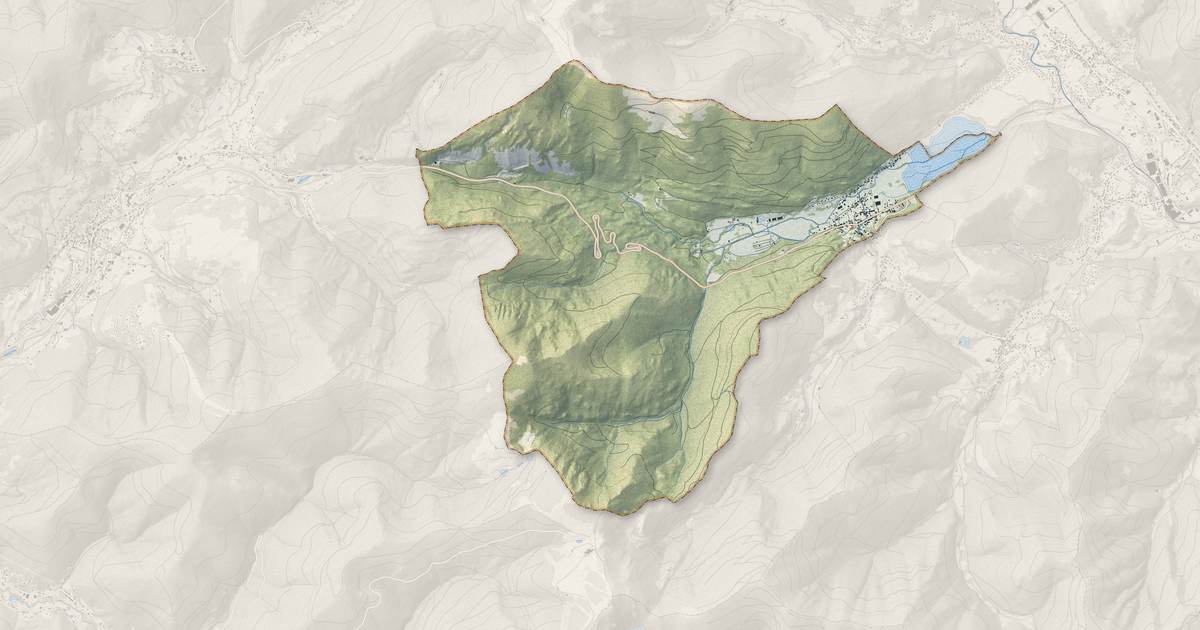 Portrait cartographique de Urbès : relief, eau, forêts, bâti et voies, calculés à partir des données de l'IGN