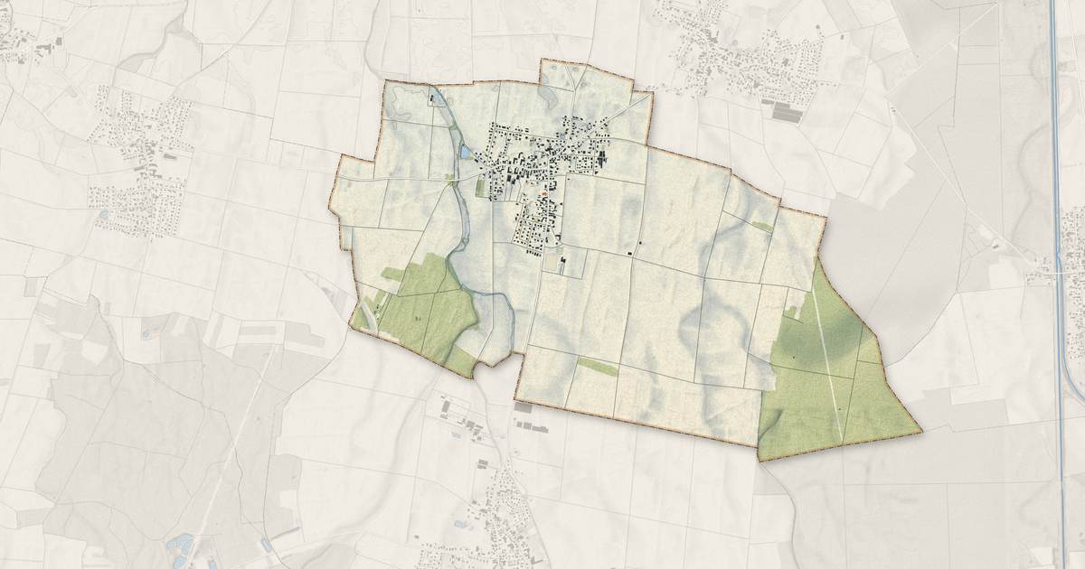 Portrait cartographique de Urschenheim : relief, eau, forêts, bâti et voies, calculés à partir des données de l'IGN