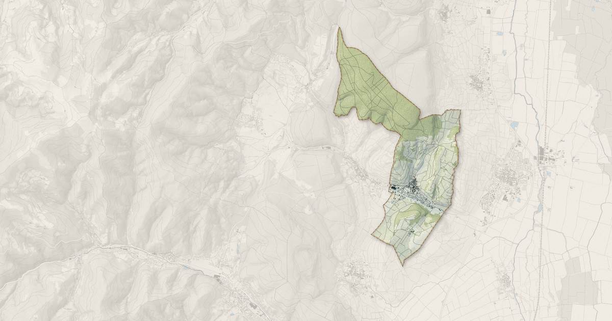 Portrait cartographique de Westhalten : relief, eau, forêts, bâti et voies, calculés à partir des données de l'IGN