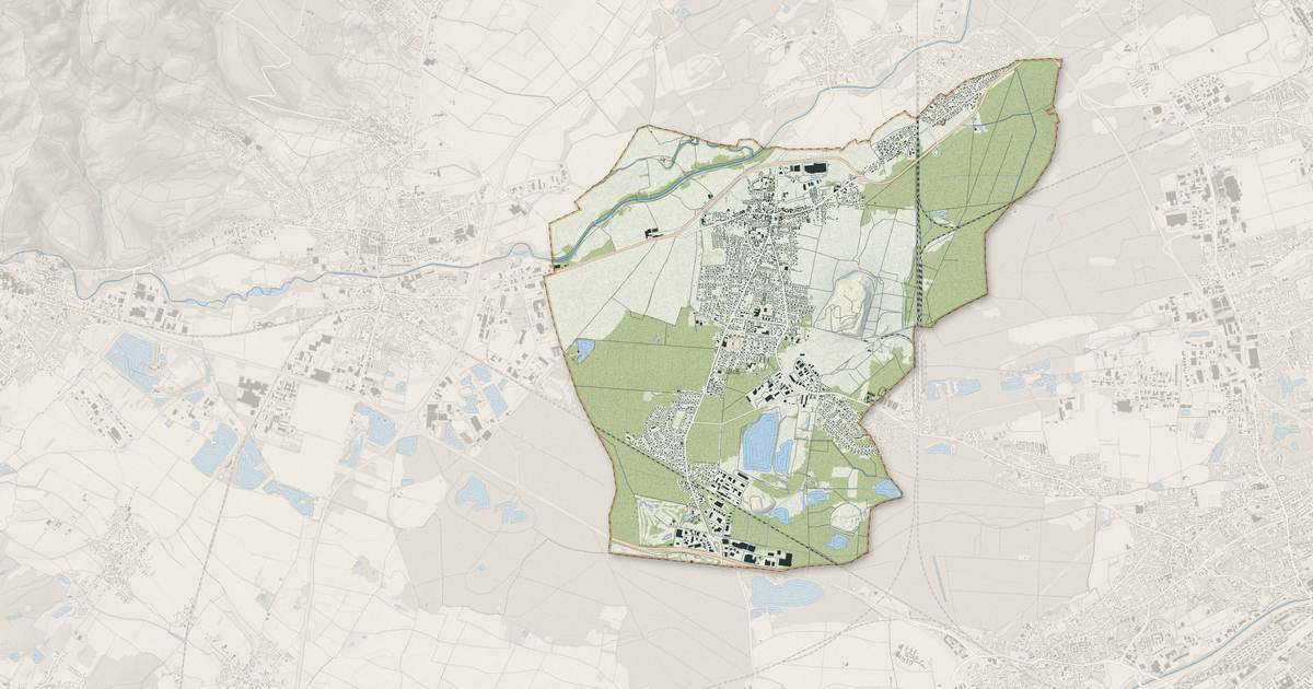 Portrait cartographique de Wittelsheim : relief, eau, forêts, bâti et voies, calculés à partir des données de l'IGN