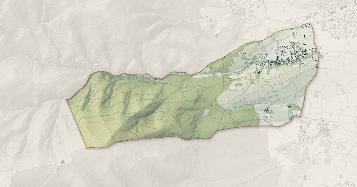 Portrait cartographique de Wuenheim : relief, eau, forêts, bâti et voies, calculés à partir des données de l'IGN