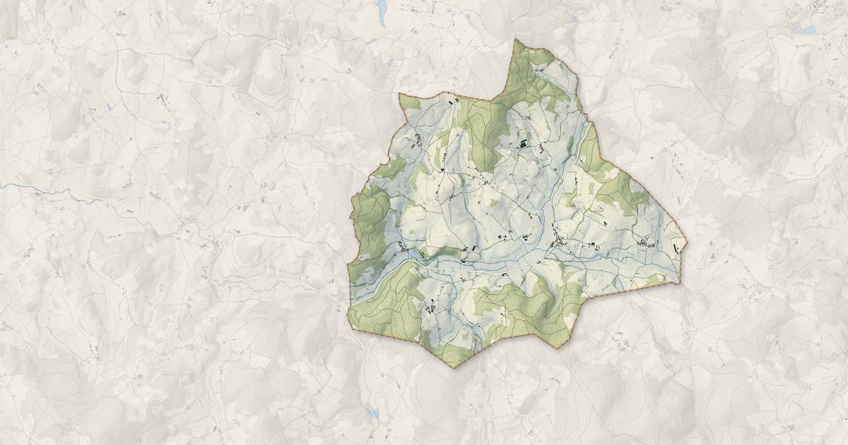 Portrait cartographique de Aigueperse : relief, eau, forêts, bâti et voies, calculés à partir des données de l'IGN