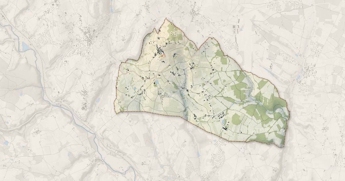 Portrait cartographique de Bagnols : relief, eau, forêts, bâti et voies, calculés à partir des données de l'IGN