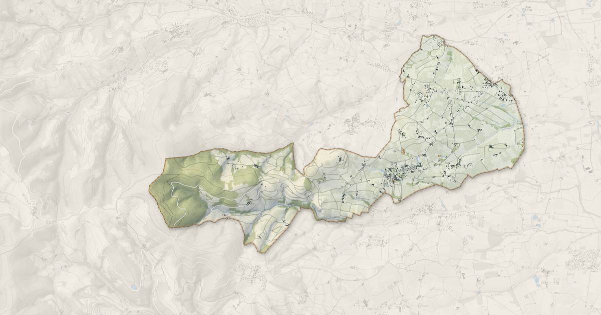 Portrait cartographique de Blacé : relief, eau, forêts, bâti et voies, calculés à partir des données de l'IGN