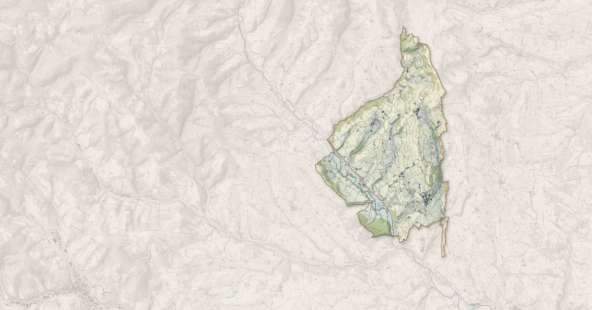 Portrait cartographique de Val d'Oingt : relief, eau, forêts, bâti et voies, calculés à partir des données de l'IGN