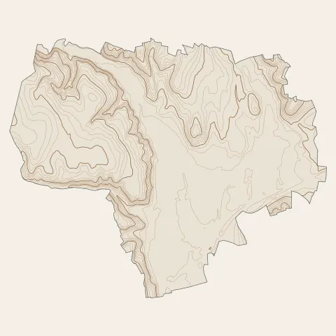 Brignais : courbes de niveau