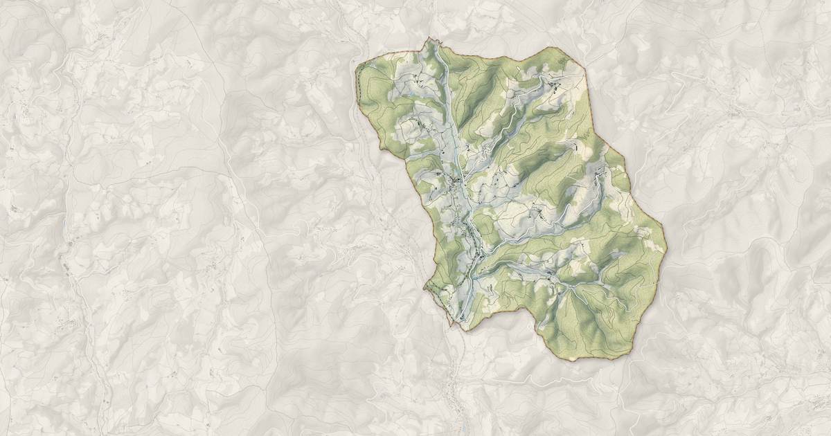 Portrait cartographique de Claveisolles : relief, eau, forêts, bâti et voies, calculés à partir des données de l'IGN