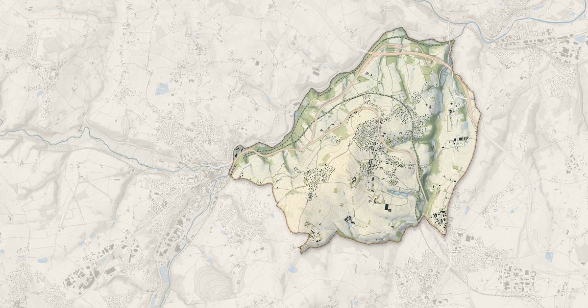 Portrait cartographique de Fleurieux-sur-l'Arbresle : relief, eau, forêts, bâti et voies, calculés à partir des données de l'IGN