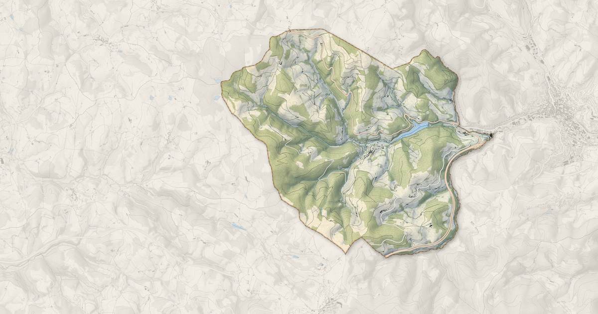 Portrait cartographique de Joux : relief, eau, forêts, bâti et voies, calculés à partir des données de l'IGN