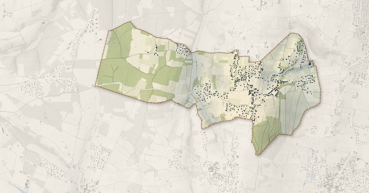 Portrait cartographique de Lachassagne : relief, eau, forêts, bâti et voies, calculés à partir des données de l'IGN