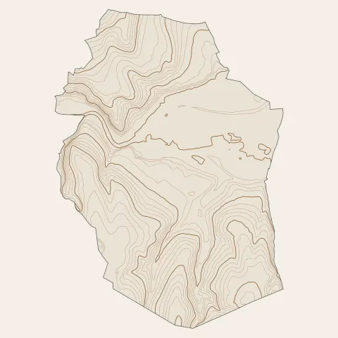 Lozanne : courbes de niveau