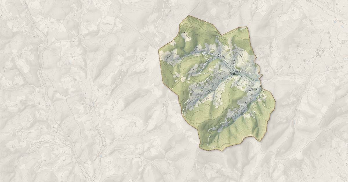 Portrait cartographique de Marchampt : relief, eau, forêts, bâti et voies, calculés à partir des données de l'IGN