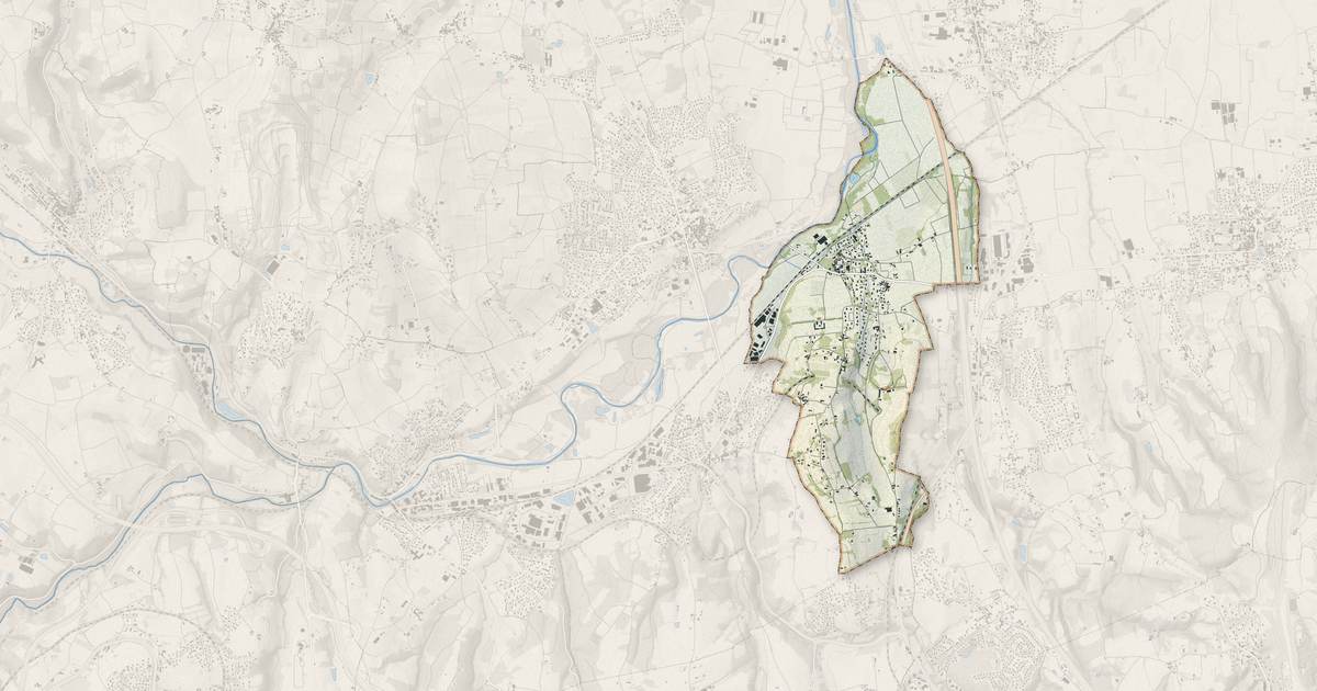 Portrait cartographique de Marcilly-d'Azergues : relief, eau, forêts, bâti et voies, calculés à partir des données de l'IGN