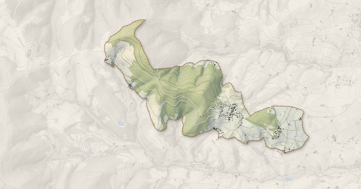 Portrait cartographique de Montmelas-Saint-Sorlin : relief, eau, forêts, bâti et voies, calculés à partir des données de l'IGN