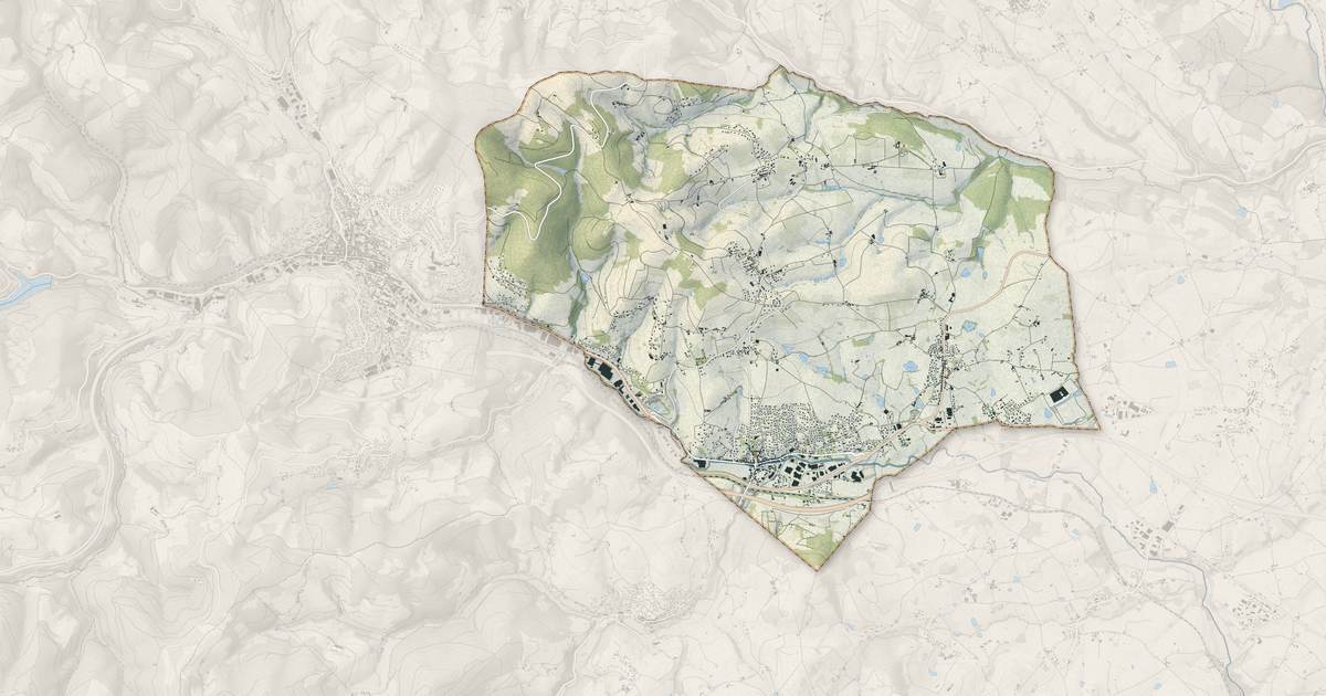 Portrait cartographique de Vindry-sur-Turdine : relief, eau, forêts, bâti et voies, calculés à partir des données de l'IGN