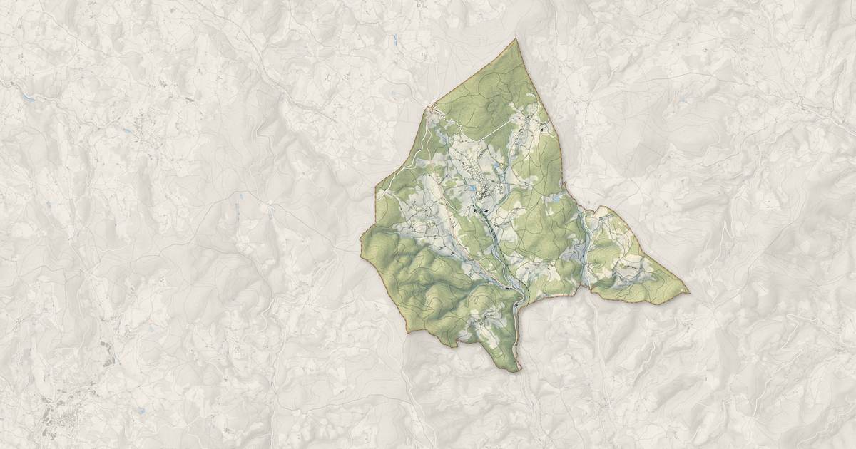Portrait cartographique de Poule-les-Écharmeaux : relief, eau, forêts, bâti et voies, calculés à partir des données de l'IGN