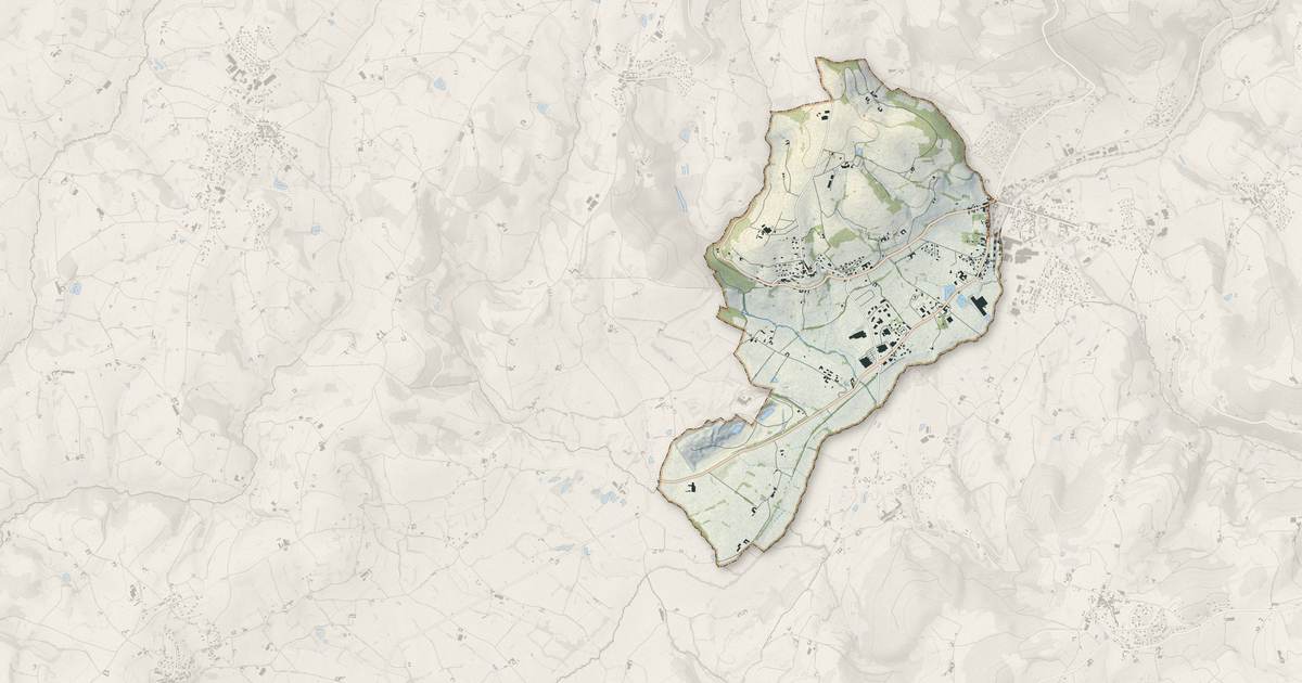 Portrait cartographique de Souzy : relief, eau, forêts, bâti et voies, calculés à partir des données de l'IGN