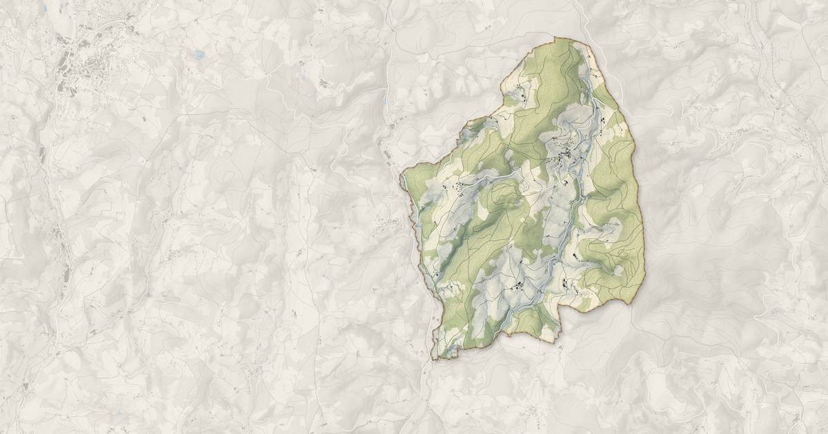 Portrait cartographique de Saint-Bonnet-le-Troncy : relief, eau, forêts, bâti et voies, calculés à partir des données de l'IGN