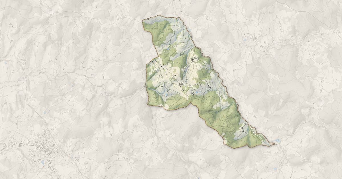 Portrait cartographique de Saint-Clément-de-Vers : relief, eau, forêts, bâti et voies, calculés à partir des données de l'IGN